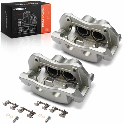 2 Pcs Pair Front Brake Caliper with Brackets