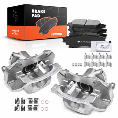 6 Pcs Rear Brake Calipers & Ceramic Brake Pads