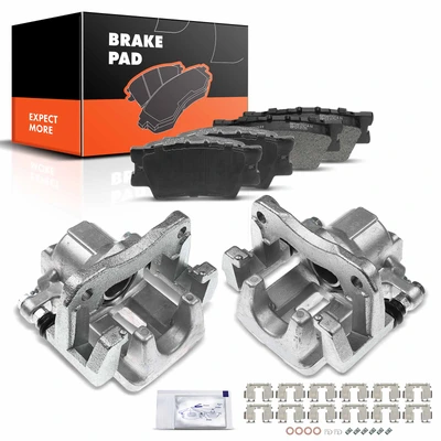 6 Pcs Rear Disc Brake Calipers & Ceramic Pads