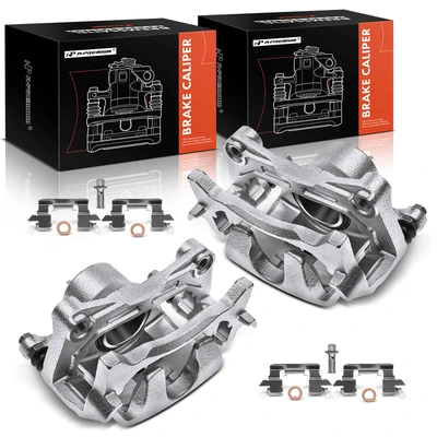 2 Pcs Front Brake Caliper with Bracket