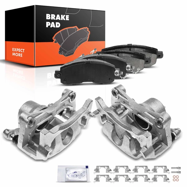 2013-2020 Nissan Altima 6-Pc Brake Caliper and Pad Kit Front Driver & Passenger 1-Piston A-Premium APBC3507
