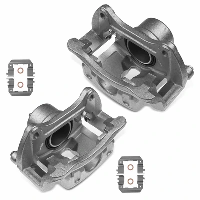 2 Pcs Front Brake Caliper with Bracket