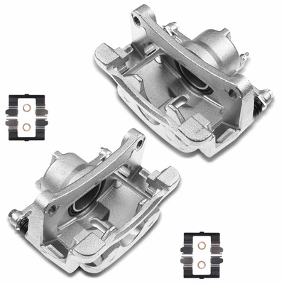 2 Pcs Front Brake Caliper with Bracket