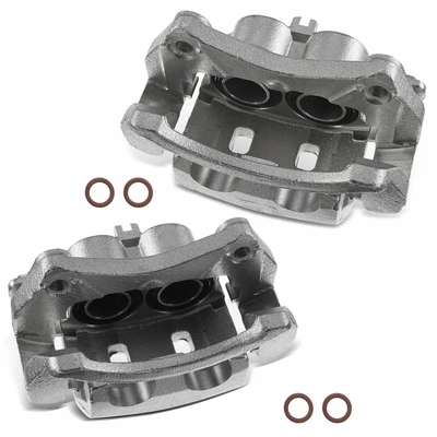 2 Pcs Front Brake Caliper with Bracket