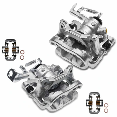 2 Pcs Rear Brake Caliper with Bracket