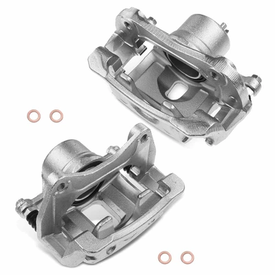 2 Pcs Front Brake Caliper with Bracket