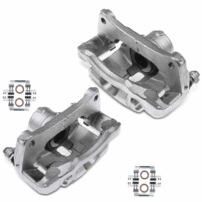 2 Pcs Front Brake Caliper with Bracket