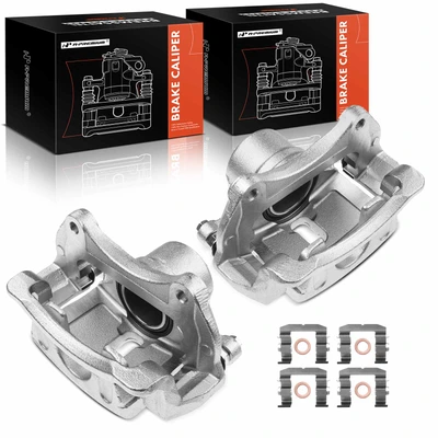 2 Pcs Front Brake Caliper with Bracket