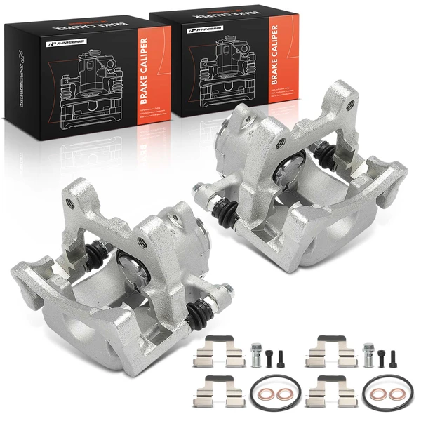 2-Pc Brake Caliper with Bracket Rear Driver & Passenger 1-Piston A-Premium APBC4529