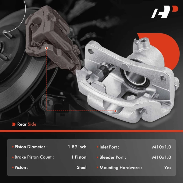 2-PC Brake Caliper, Rear Driver & Passenger, 1-Piston, A-Premium APBC4124