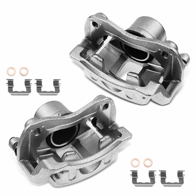 2 Pcs Front Disc Brake Calipers with Bracket
