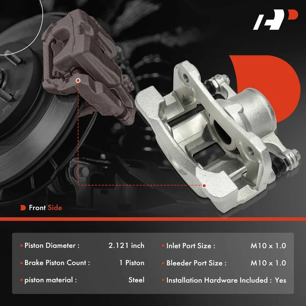 2-PC Brake Caliper, Front Driver & Passenger, 1-Piston, A-Premium APBC4361