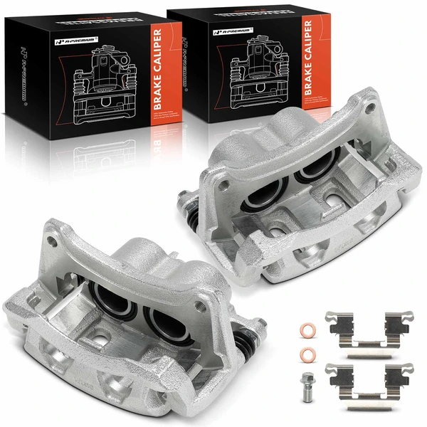 2016-2019 Subaru Legacy 2-Pc Brake Caliper Front Driver & Passenger 2-Piston A-Premium APBC4421