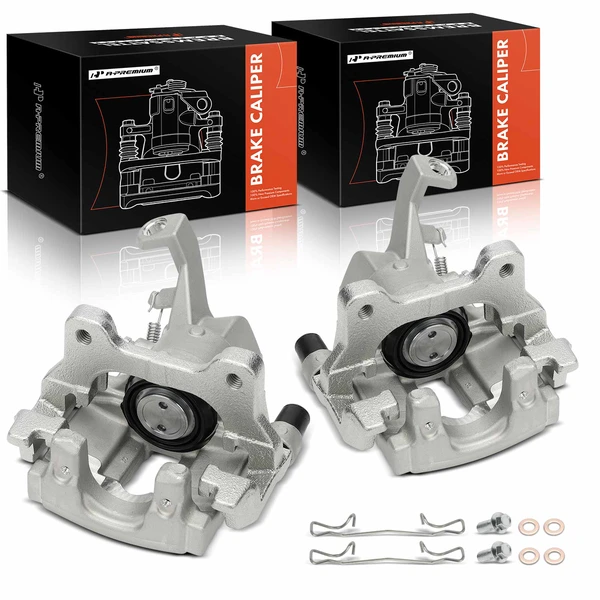 2010-2014 Jaguar XJ 2-Pc Brake Caliper Rear Driver & Passenger 1-Piston A-Premium APBC4131