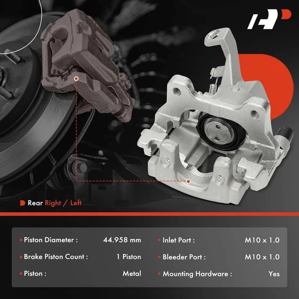 2-PC Brake Caliper, Rear Driver & Passenger, 1-Piston, A-Premium APBC4131