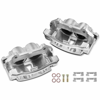 2 Pcs Front Brake Caliper with Bracket