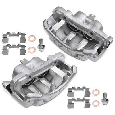 2 Pcs Front Disc Brake Calipers with Bracket