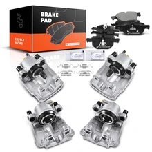 12 Pcs Front & Rear Brake Calipers & Ceramic Brake Pads