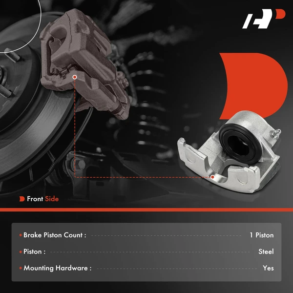 2-PC Brake Caliper, Front Driver & Passenger, 1-Piston, A-Premium APBC4137