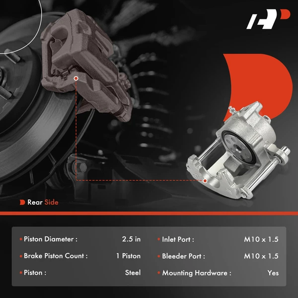 2-PC Brake Caliper, Rear Driver & Passenger, 1-Piston, A-Premium APBC4136