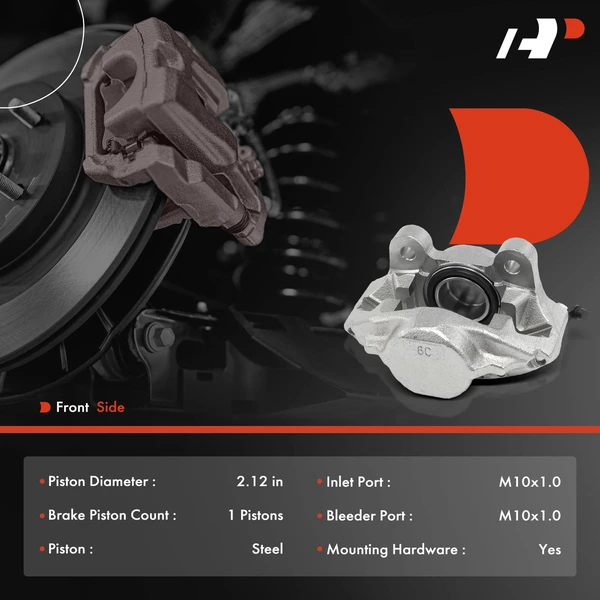 2-PC Brake Caliper, Front Driver & Passenger, 1-Piston, A-Premium APBC4142