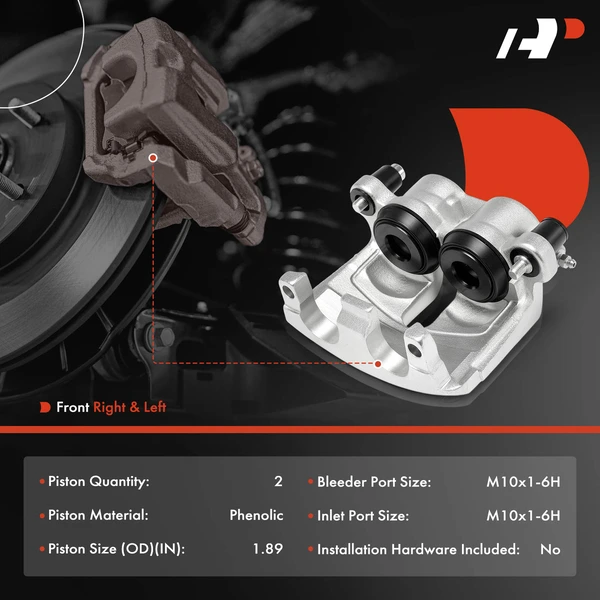 2-Pc Brake Caliper Front Driver & Passenger 2-Piston A-Premium APBC4532