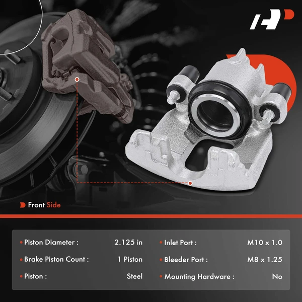2-PC Brake Caliper, Front Driver & Passenger, 1-Piston, A-Premium APBC4321