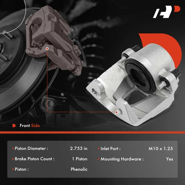 2-PC Brake Caliper, Front Driver & Passenger, 1-Piston, A-Premium APBC4252