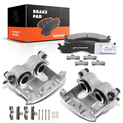 6 Pcs Front Brake Calipers & Ceramic Brake Pads