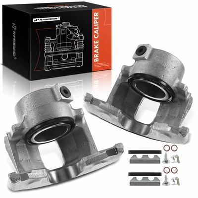 2pc Brake Caliper, Front Driver & Passenger, 1-Piston, A-Premium APBC1371