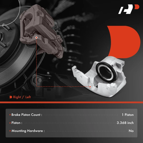 1-PC Brake Caliper, 1-Piston, A-Premium APBC3347