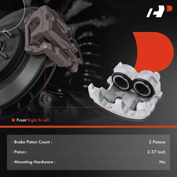 2-PC Brake Caliper, Front Driver & Passenger, 2-Piston, A-Premium APBC3350