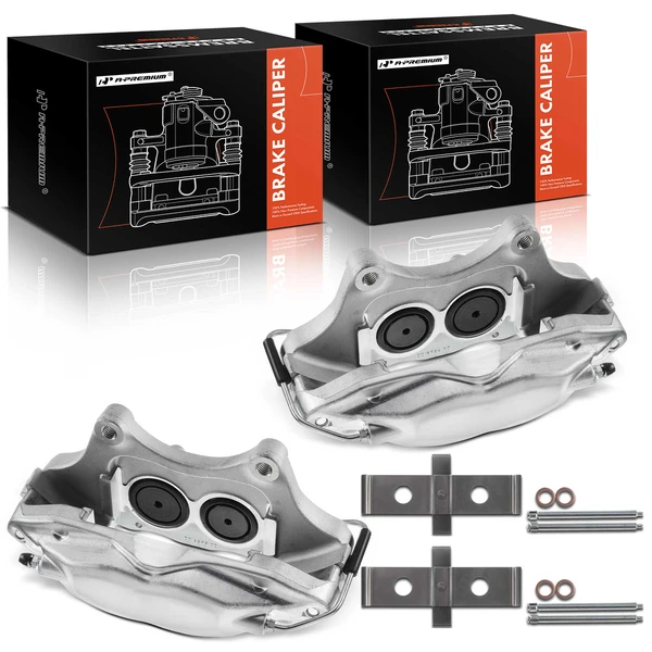 2010-2015 Chevrolet Camaro 2-Pc Brake Caliper Front Driver & Passenger 4-Piston A-Premium APBC0883