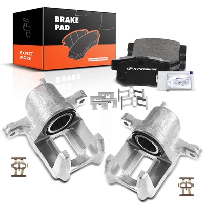 6 Pcs Rear Brake Calipers & Ceramic Brake Pads