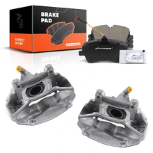6 Pcs Front Brake Calipers & Ceramic Brake Pads for 2006-2007 Mercedes-Benz C230