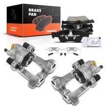 6 Pcs Rear Brake Calipers & Ceramic Brake Pads for 2007-2009 Mercedes-Benz R320