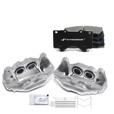 6 Pcs Front Disc Brake Calipers + Ceramic Pads