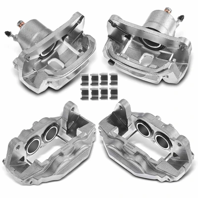 4 Pcs Front & Rear Disc Brake Calipers