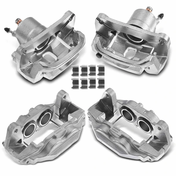 4-PC Brake Caliper, Front & Rear, 4-Piston (Front); 1-Piston (Rear), A-Premium APBC2467