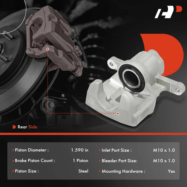 2-PC Brake Caliper, Rear Driver & Passenger, 1-Piston, A-Premium APBC4030