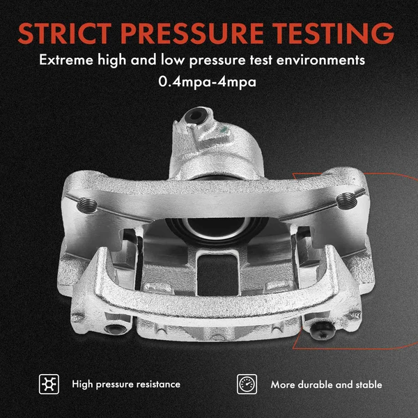 Drilled & Slotted Disc Brake Rotors and Ceramic Pads Kit with Calipers, 8 Pcs, Rear Driver & Passenger, A-Premium, APBRPS535