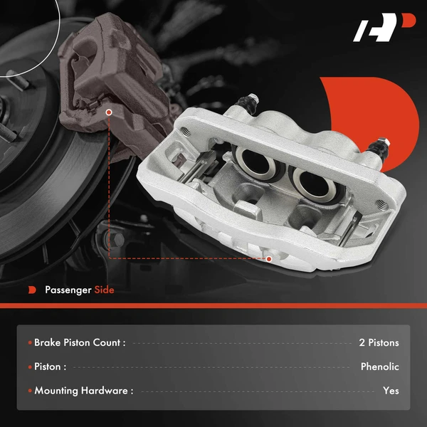1-PC Brake Caliper, 2-Piston, A-Premium APBC4174