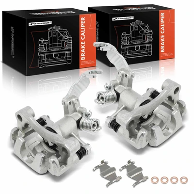 2 Pcs Rear Brake Caliper with Bracket