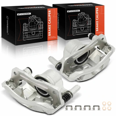 2 Pcs Front Brake Caliper with Bracket