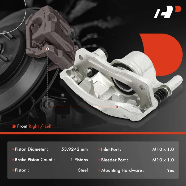 2-PC Brake Caliper, Front Driver & Passenger, 1-Piston, A-Premium APBC4182