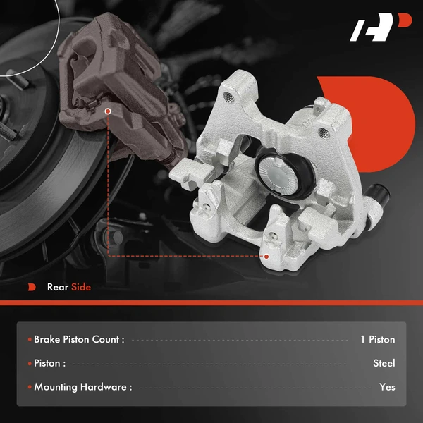 2-PC Brake Caliper, Rear Driver & Passenger, 1-Piston, A-Premium APBC4184