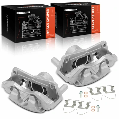 2 Pcs Front Brake Caliper with Bracket