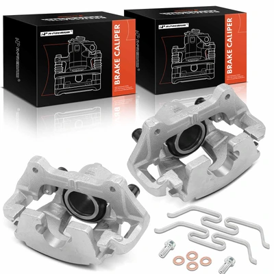 2 Pcs Front Brake Caliper with Bracket