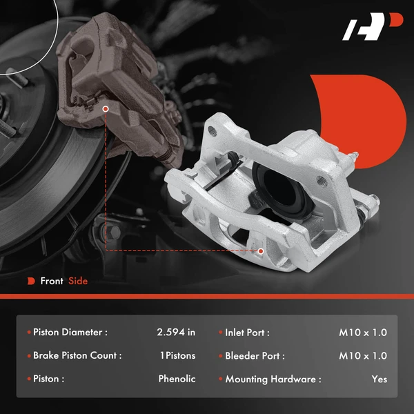 1-PC Brake Caliper, 1-Piston, A-Premium APBC4198