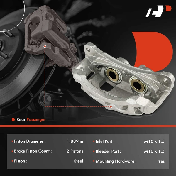 1 -Pc Brake Caliper Rear Passenger 2-Piston A-Premium APBC3956
